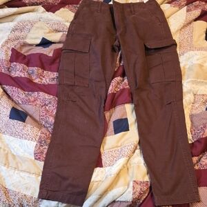 Lucky Brand 00/24 Brown Cargo Pants with Utility Pockets